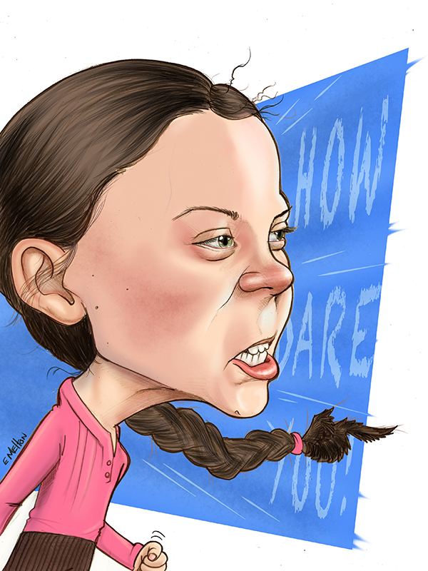 Greta Thunberg Caricature