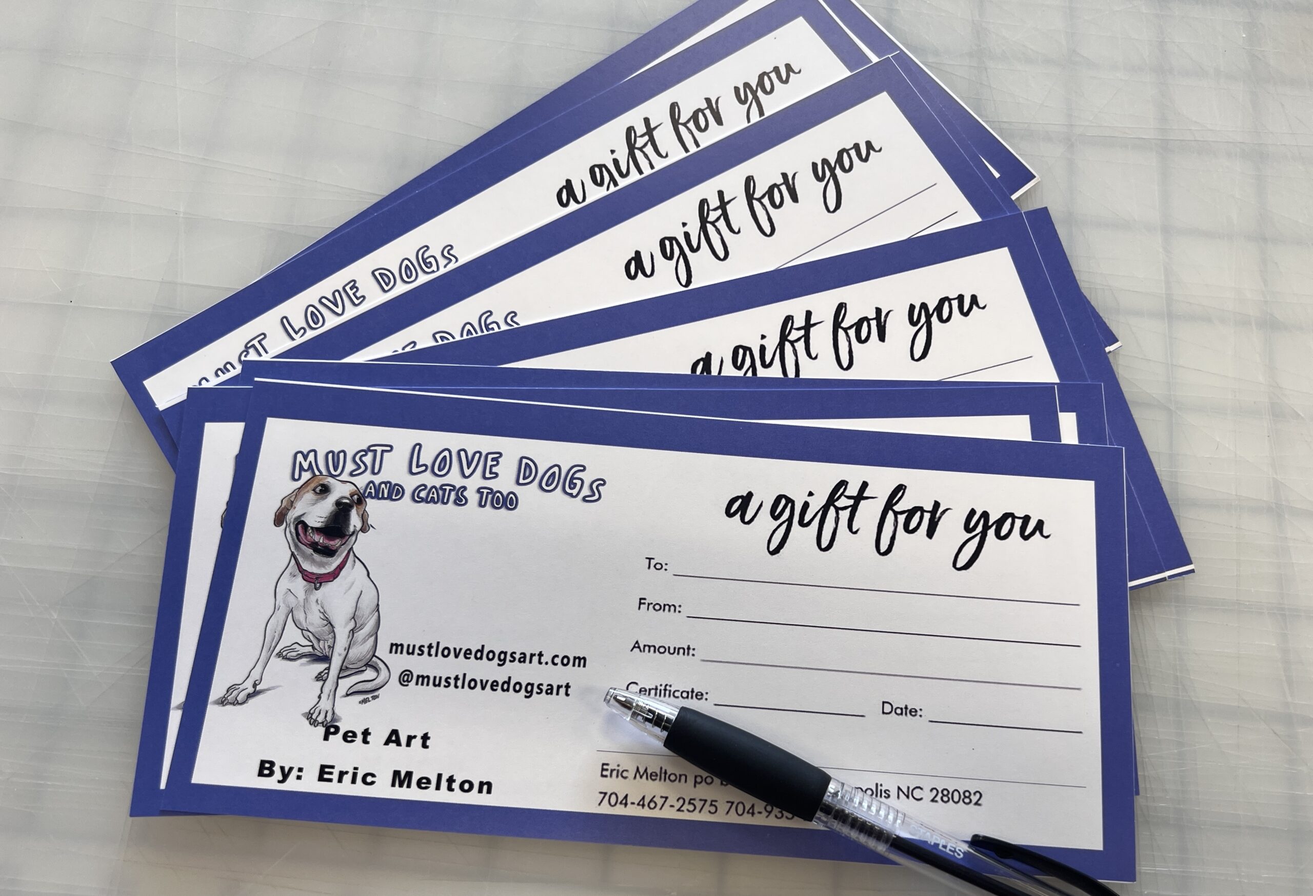 Must Love Dogs Gift Certificate